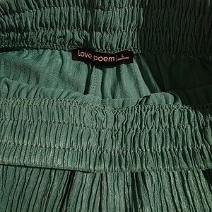 Love Poem Teal Smocked Pants
